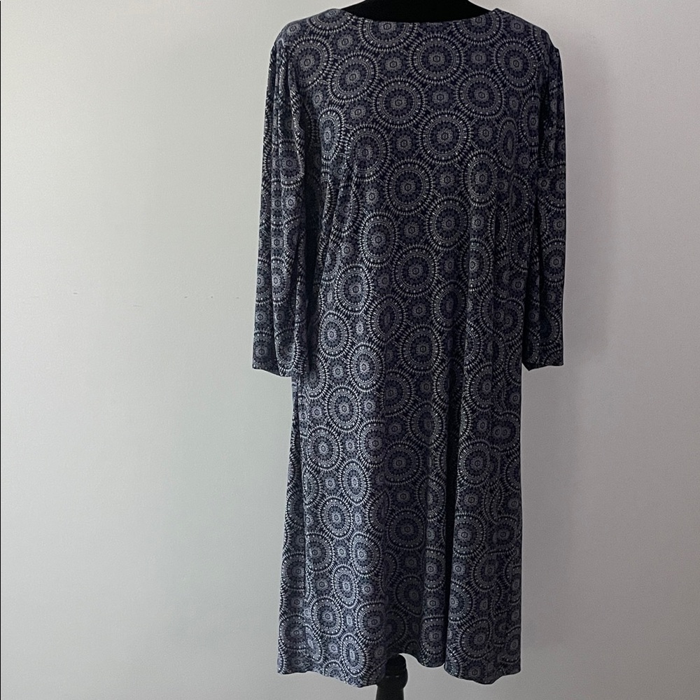 Tommy Hilfiger Elegant Blue and White Patterned Dress